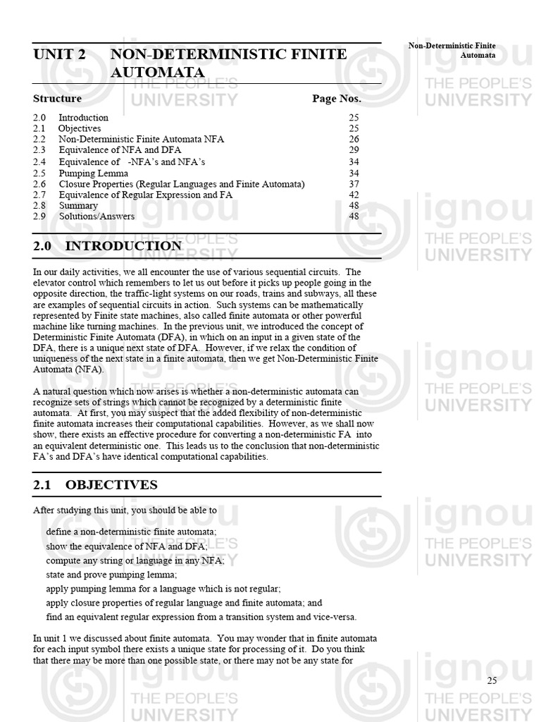 Non-Deterministic Finite Automata Guide | PDF | Automata Theory ...
