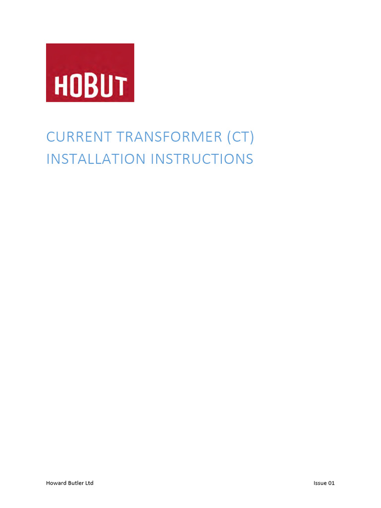 Current Transformer Installation Guide | PDF | Electricity | Electrical ...