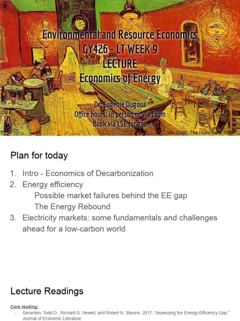 Economics of Energy Efficiency Insights | PDF | Energy Storage ...