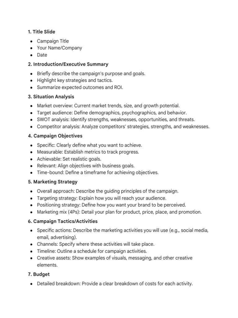 Marketing Campaign Presentation Template | PDF | Marketing ...