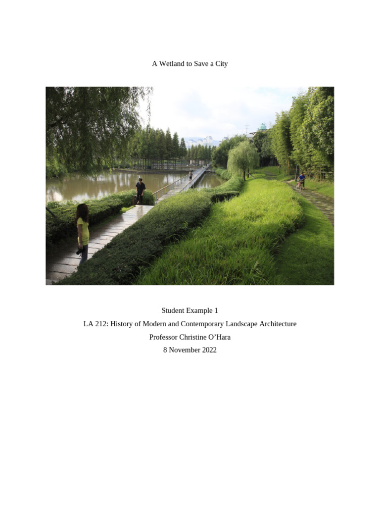 Student+Paper+Example+1 F22 Rev | PDF | Flood | Wetland