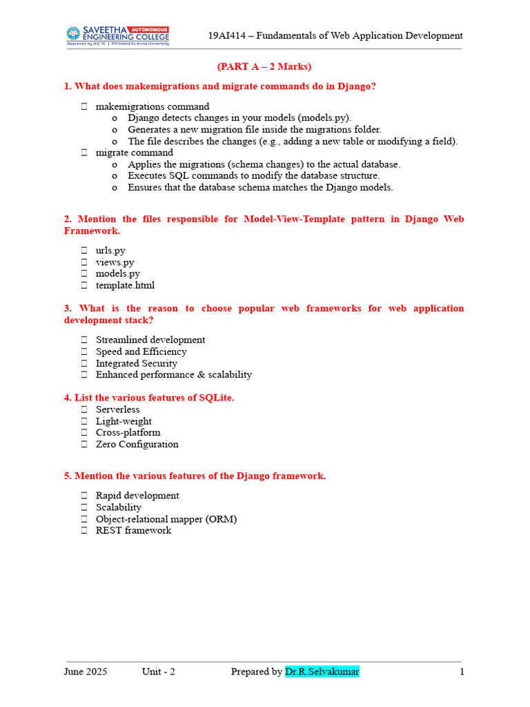 Django Web App Development Essentials | PDF | Databases | World Wide Web