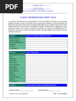 Company Information Sheet (CIS) Form | PDF