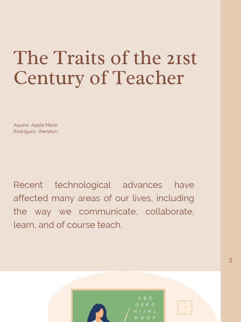 Traits of 21st Century Teachers | PDF | Teachers | Learning