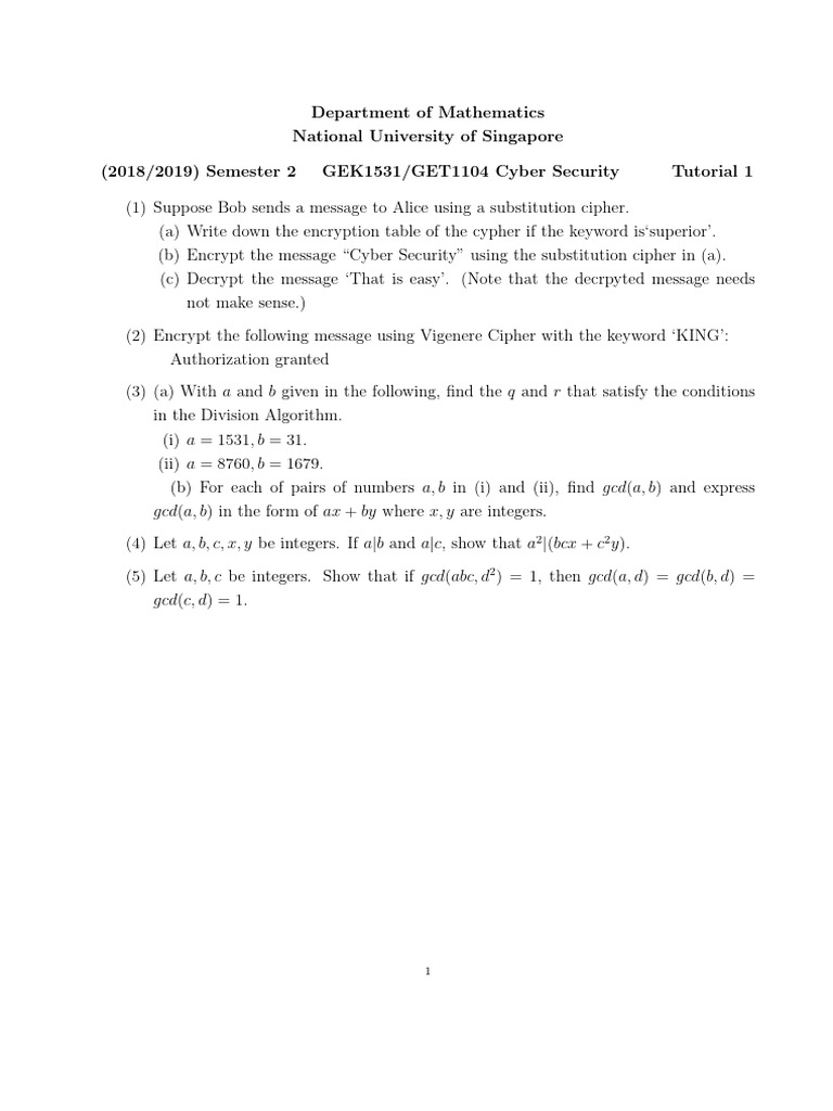 19 Tut 1 | PDF