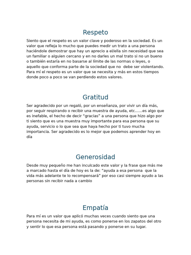 Valor Es | PDF