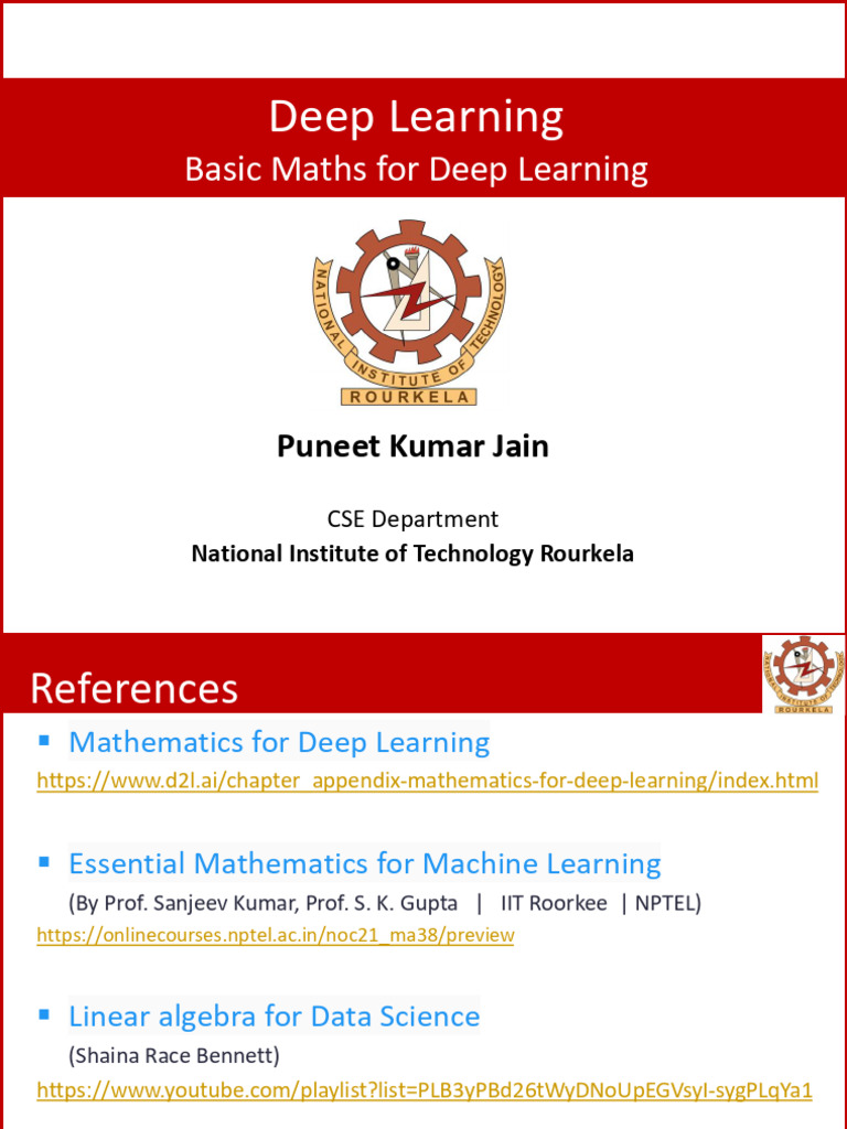Maths Foundations for Deep Learning | PDF | Linear Subspace | Vector Space