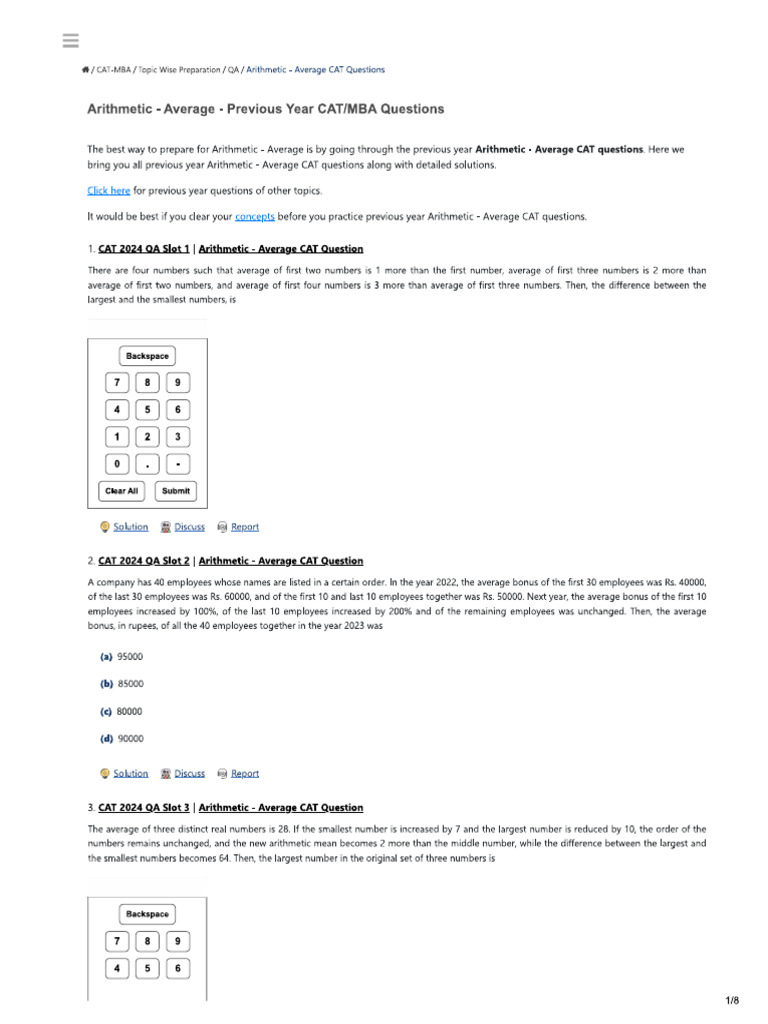 Averages Pyq 2 | PDF