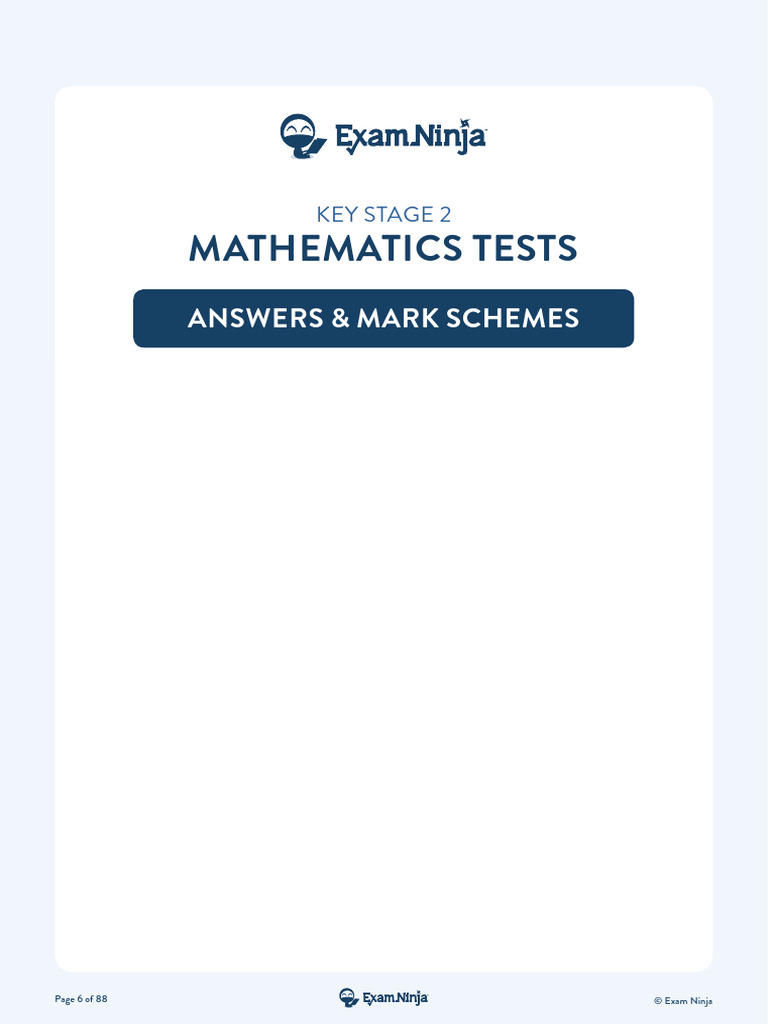 KS2 Maths Test Answers & Mark Schemes | PDF | Decimal | Arithmetic