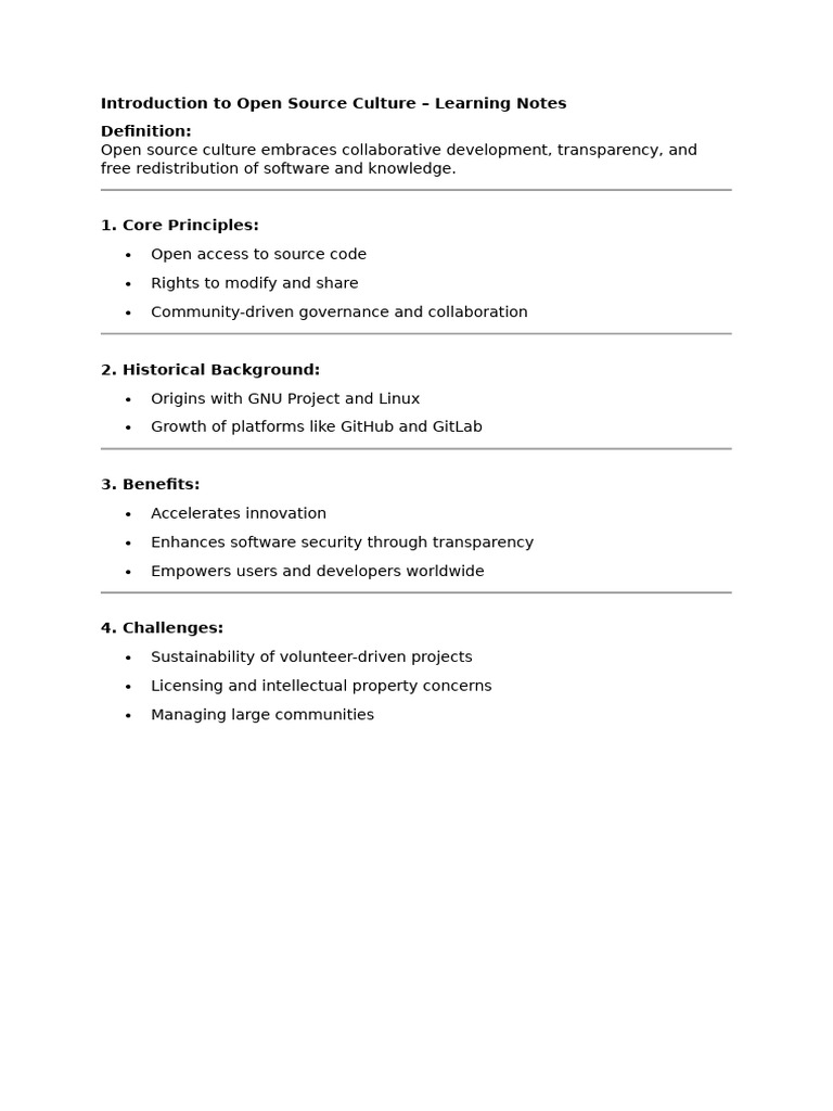 Introduction To Open Source Culture | PDF