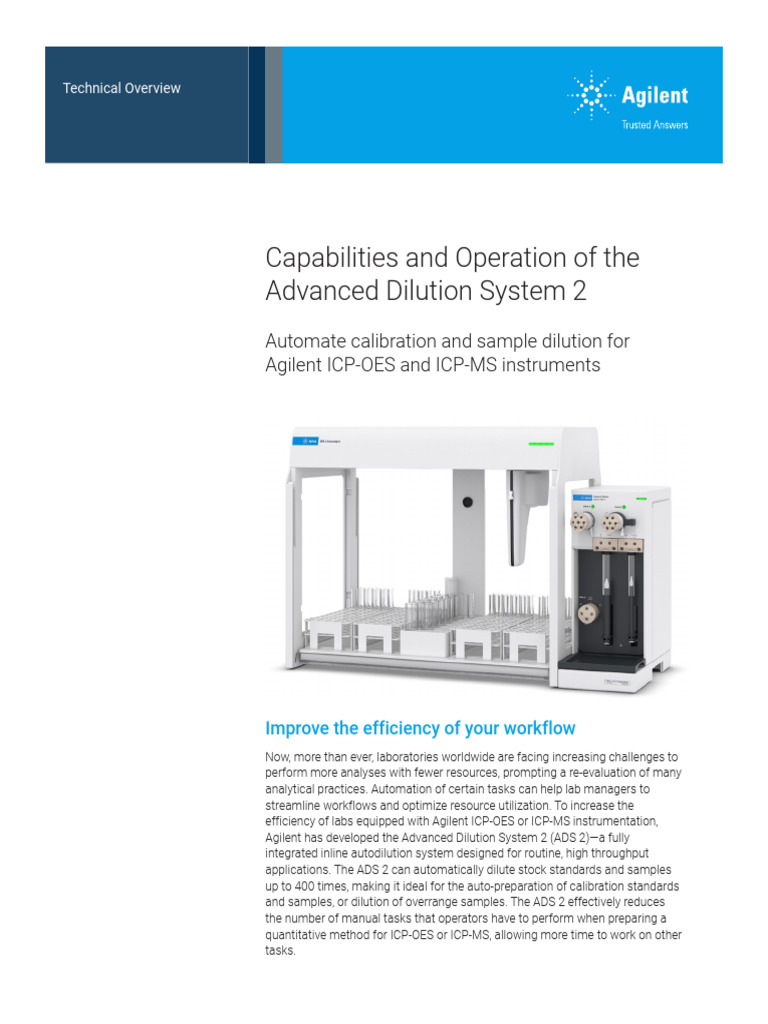 Agilent ADS 2: Streamlining ICP Automation | PDF | Calibration | Automation