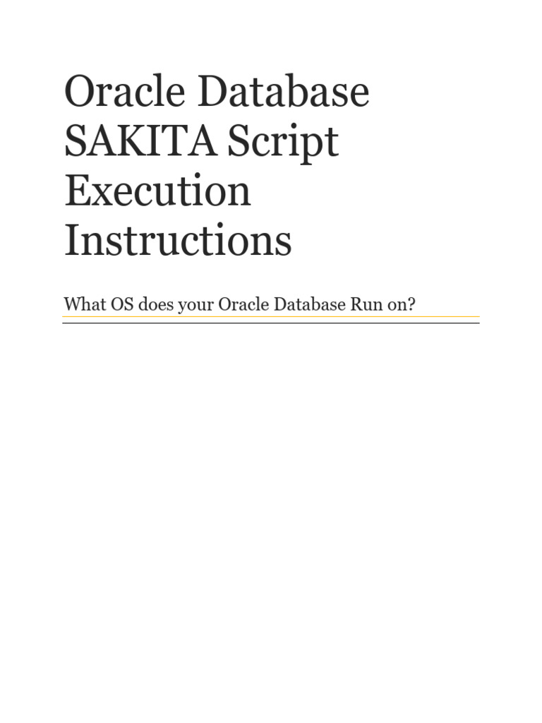 Oracle Audit Script Execution Guide | PDF | Databases | Oracle Database