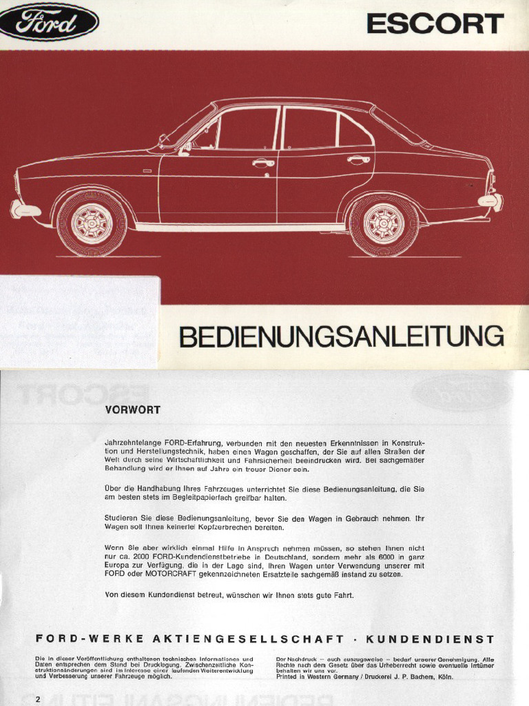 Ford Bedienungsanleitung Pdf