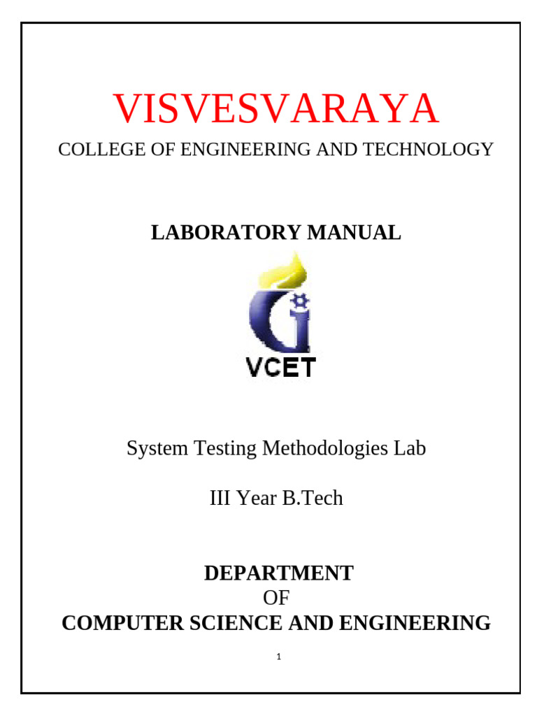 System Testing Methodologies Lab Manual | PDF | Databases | Button ...