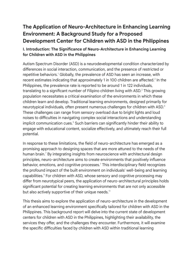 Neuro-Architecture for ASD Learning Spaces | PDF | Autism | Learning