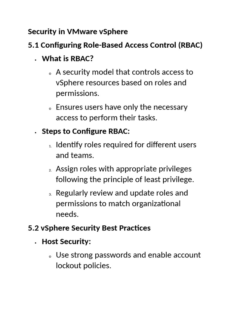 VMware vSphere Security Guide 8.0 | PDF | Security | Computer Security