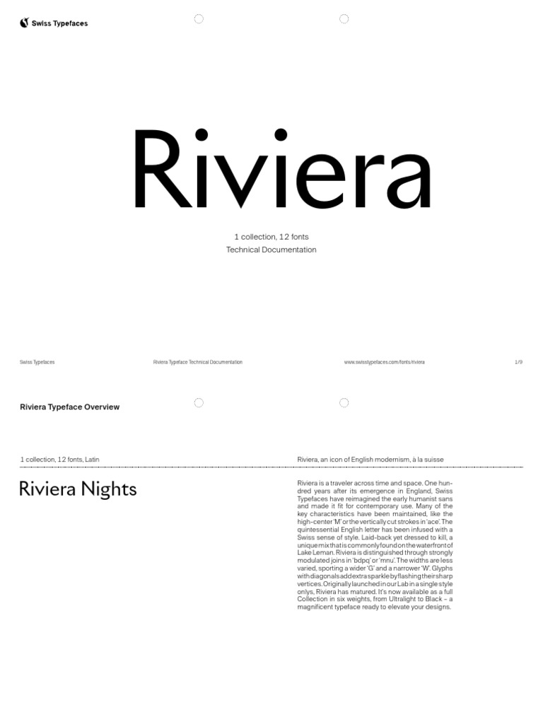 2025 04 10 Swisstypefaces Riviera | PDF | Typefaces | Symbols