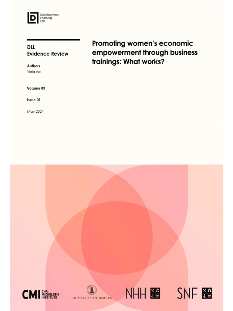 Women's Economic Empowerment Training Insights | PDF | Entrepreneurship ...