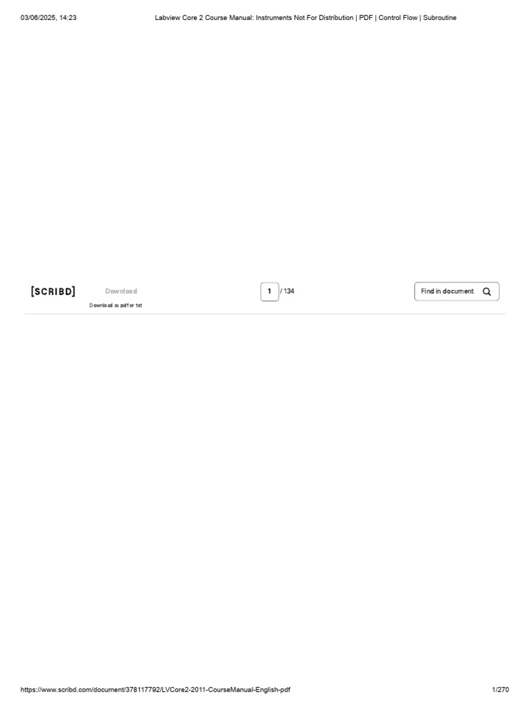 LabVIEW Core 2 Course Manual PDF | PDF | Interoperability | Control Flow