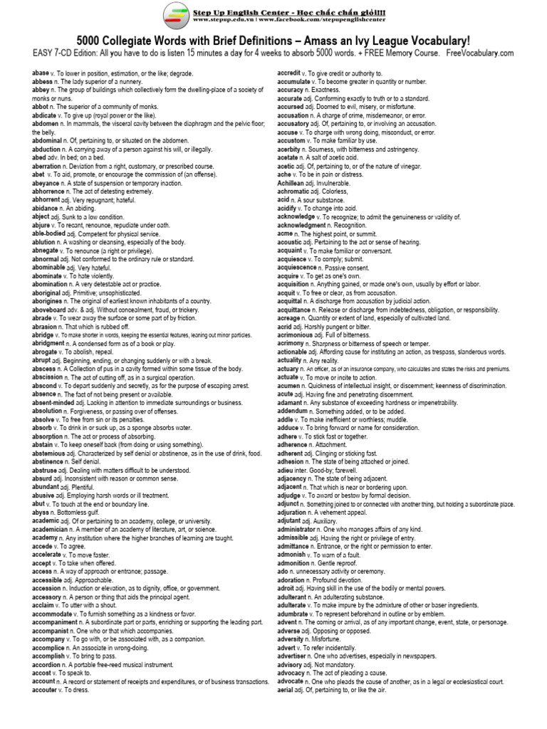 5000 Words For IELTS | PDF | Abdomen | Nature