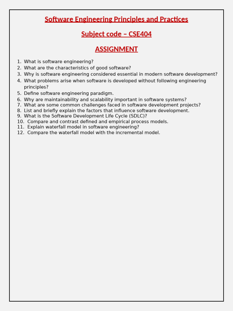 Software Engineering Principles Overview | PDF
