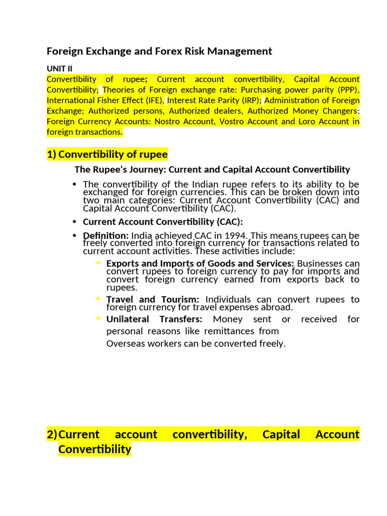 Vostro and Nostro Accounts Explained | PDF | Purchasing Power Parity ...