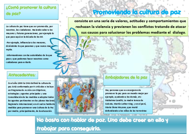 Promoviendo La Cultura de Paz | PDF
