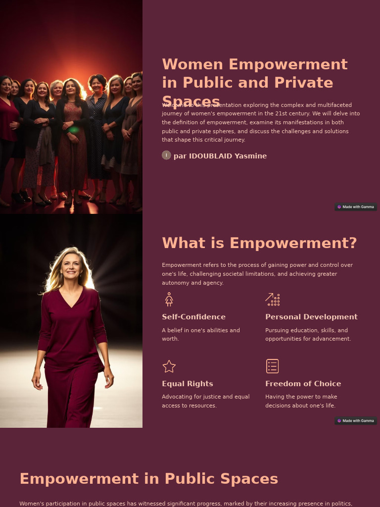 Women Empowerment in Public and Private Spaces | PDF | Gender Studies ...