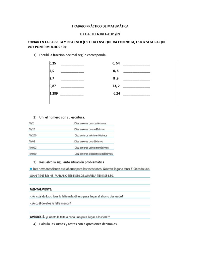 TP para 6to A Itati | PDF