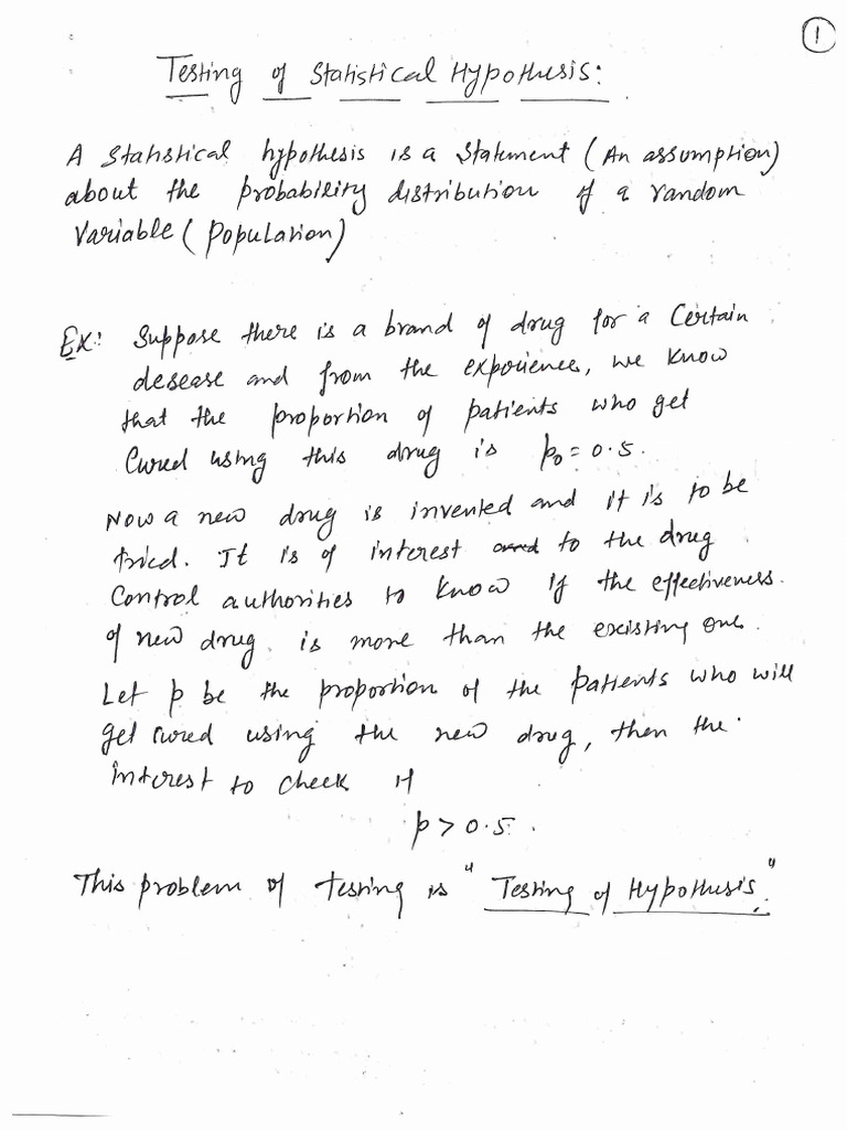 Hypothesis Handwritten Notes-1 | PDF