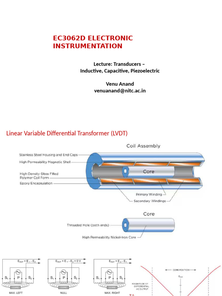 LVDT and Transducer Analysis Guide | PDF | Manufactured Goods ...