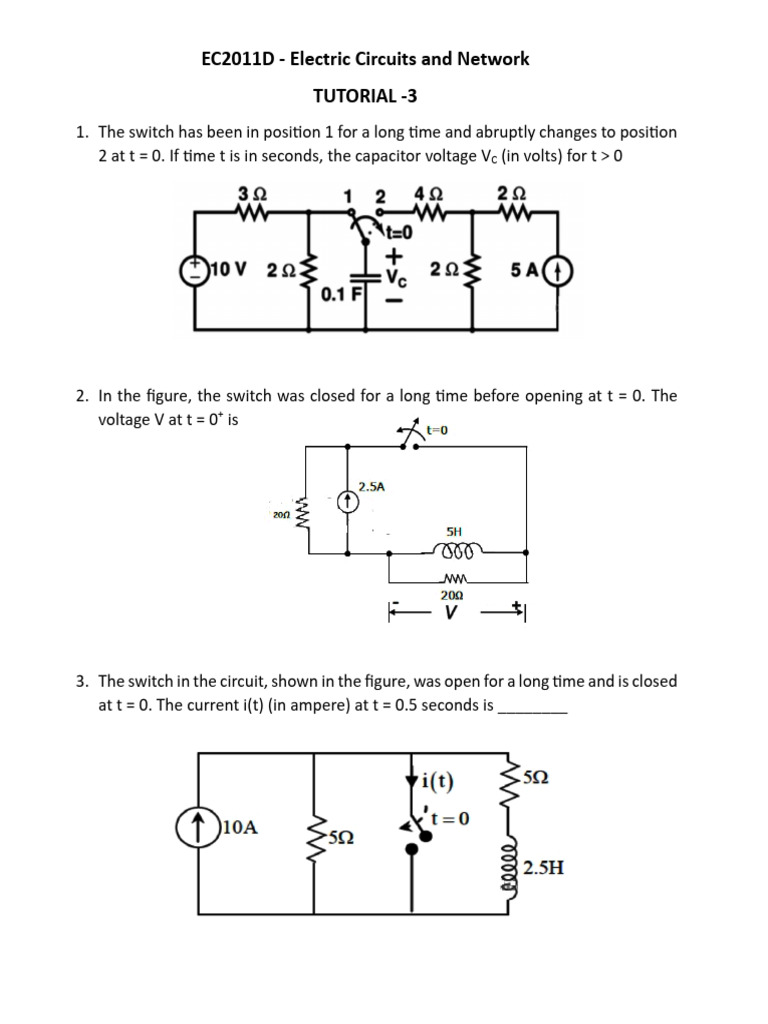Electric Circuits Tutorial 3 Solutions | PDF | Electrical Equipment ...