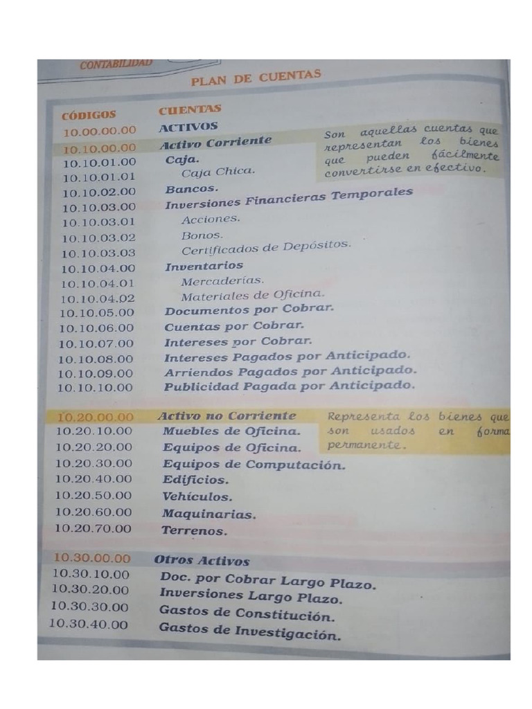Documento (45) Plan de Cuentas para Contabilidad | PDF