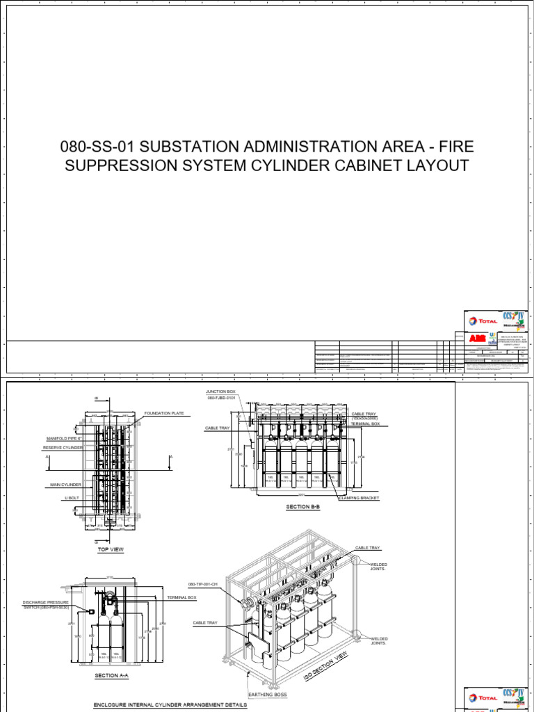 Fire Suppression Cylinder Layout Plan | PDF | Structural Steel ...