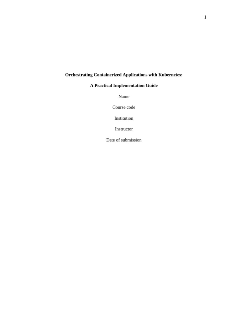 Kubernetes Guide for Container Orchestration | PDF | Cloud Computing ...