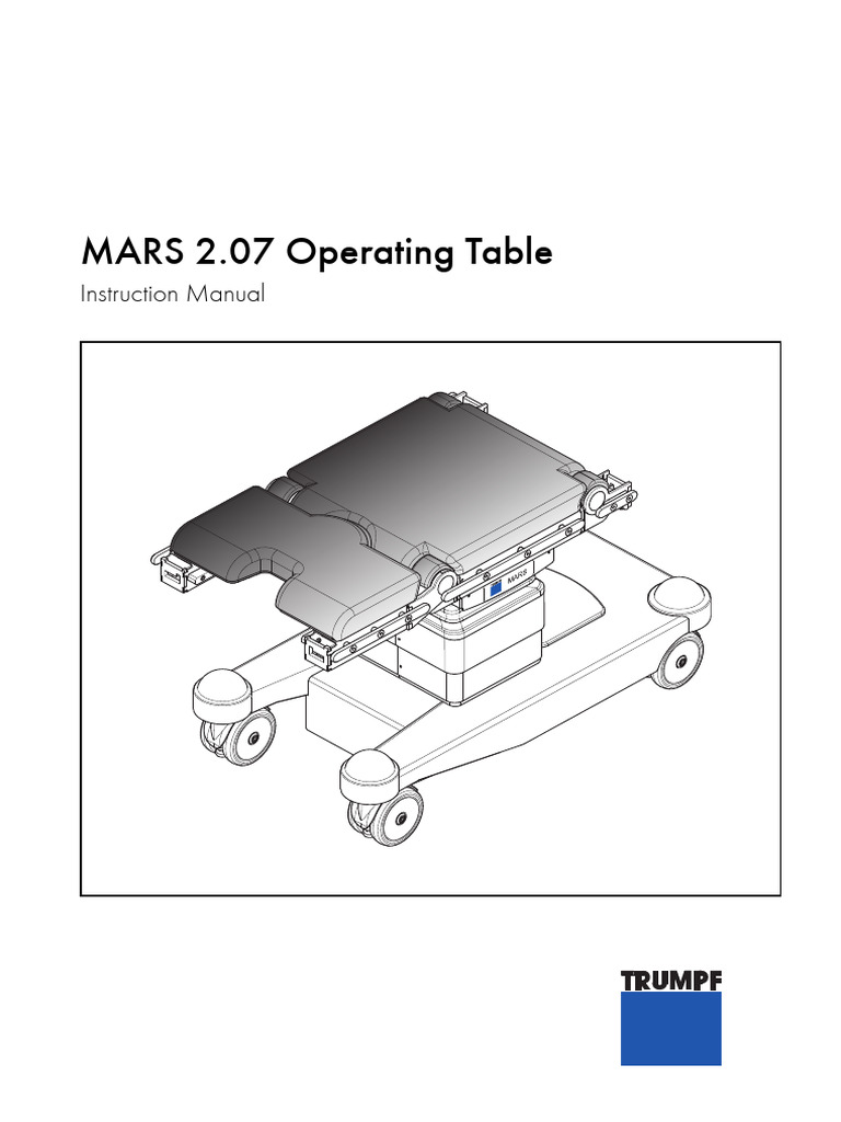 MARS 2.07 Operating Table Manual | PDF | Battery Charger | Electrical ...