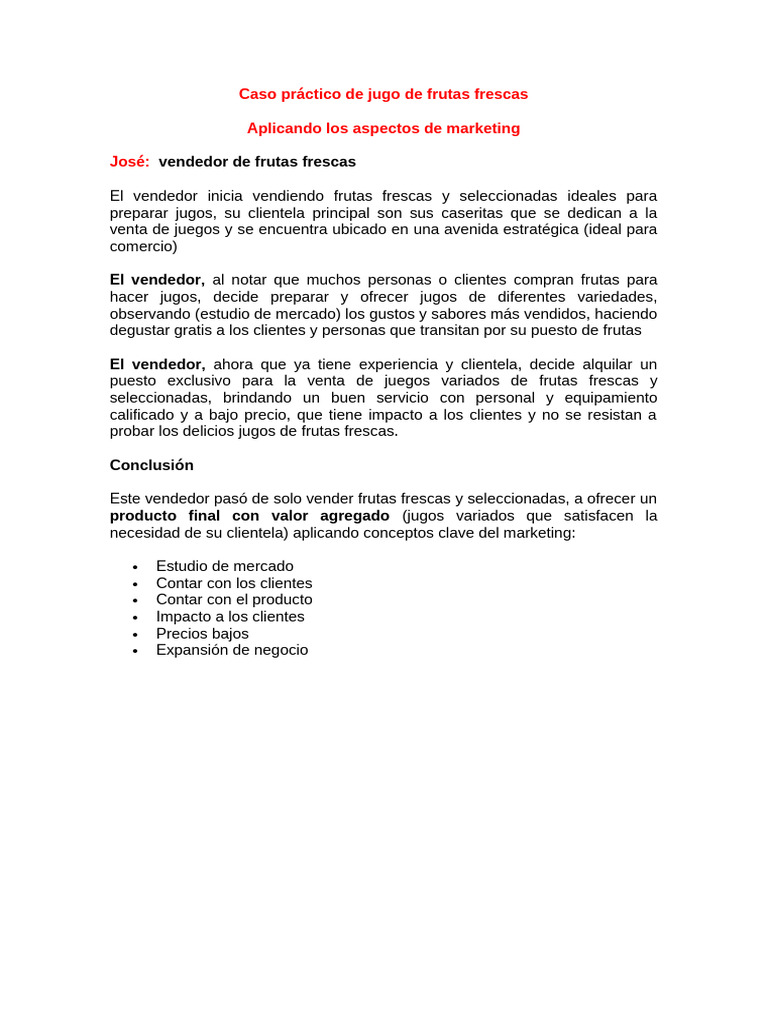 Estrategias de Marketing para Jugos Frescos | PDF