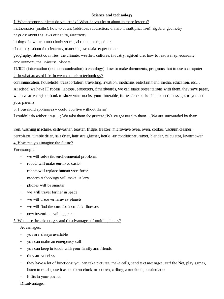 16 Science and Technology | PDF | Home Appliance