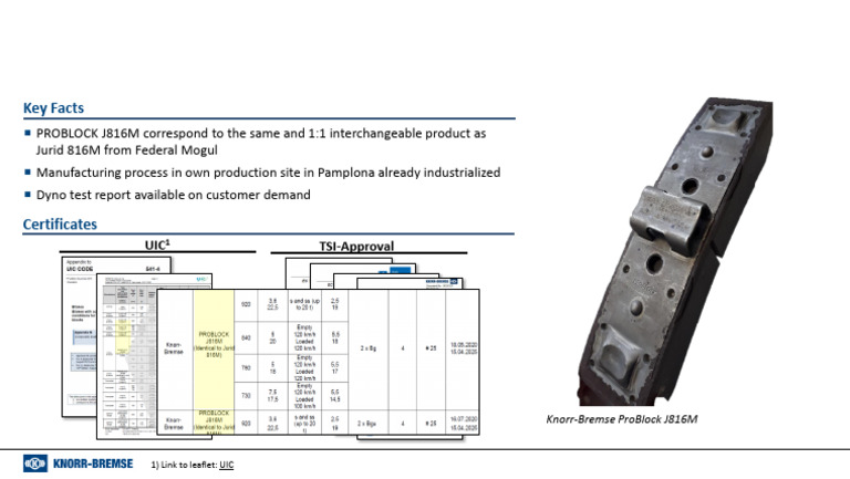 Knorr-Bremse ProBlock J816M Overview | PDF