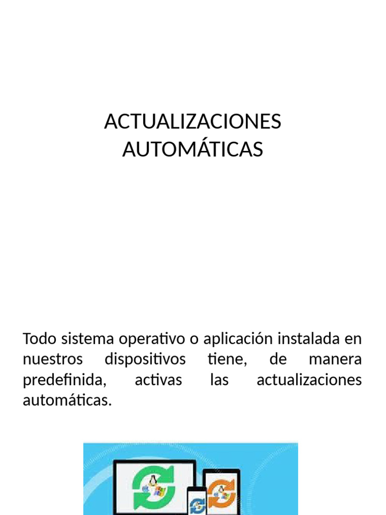 Actualizaciones Automáticas de Software | PDF