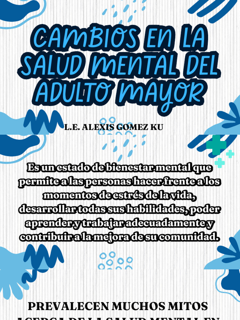 Salud Mental en Adultos Mayores | PDF | Trastorno depresivo mayor ...