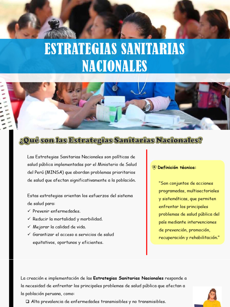Estrategias Sanitarias Nacionales MINSA | PDF | Las enfermedades no ...