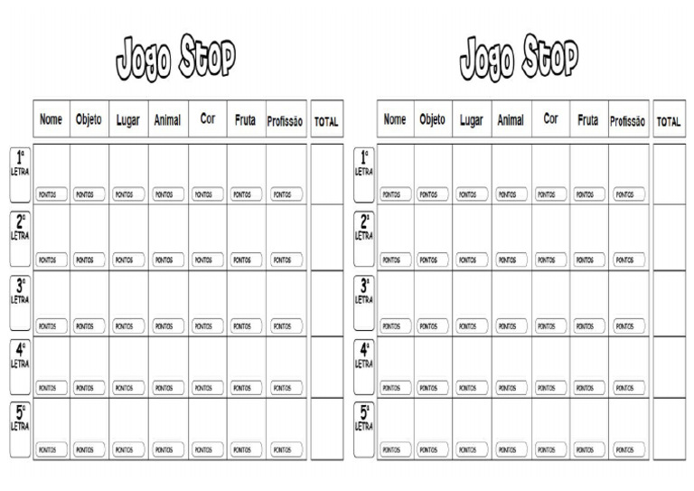 Jogo Stop | PDF