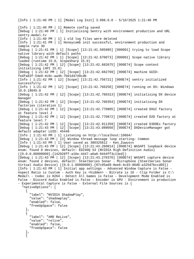 Medal Log Initialization Report | PDF | Graphics Processing Unit | File ...
