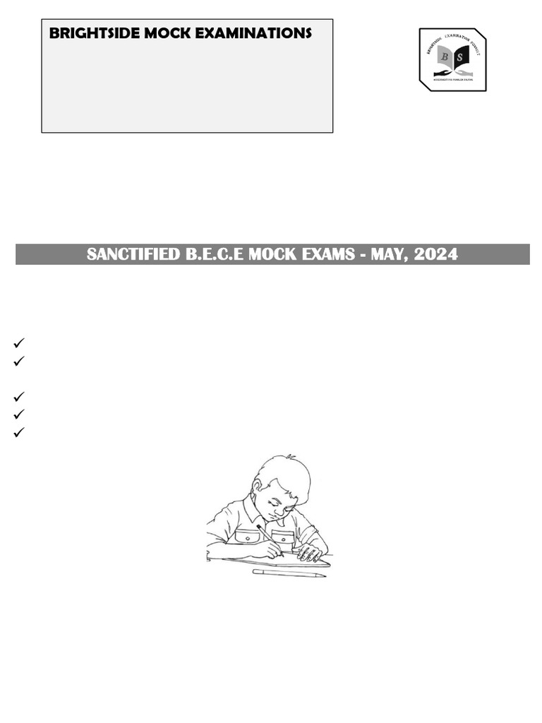 2024 BECE Creative Arts Mock Exam | PDF | Weaving | Printmaking