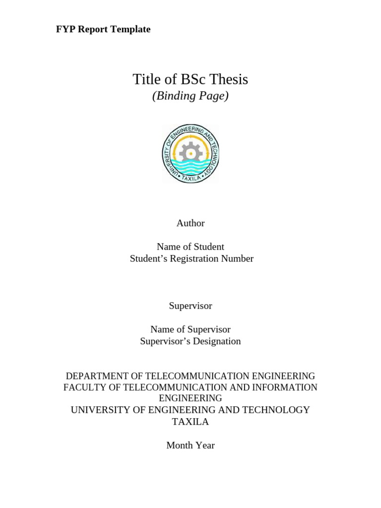 BSc-Thesis Report Template | PDF | Thesis | Codec