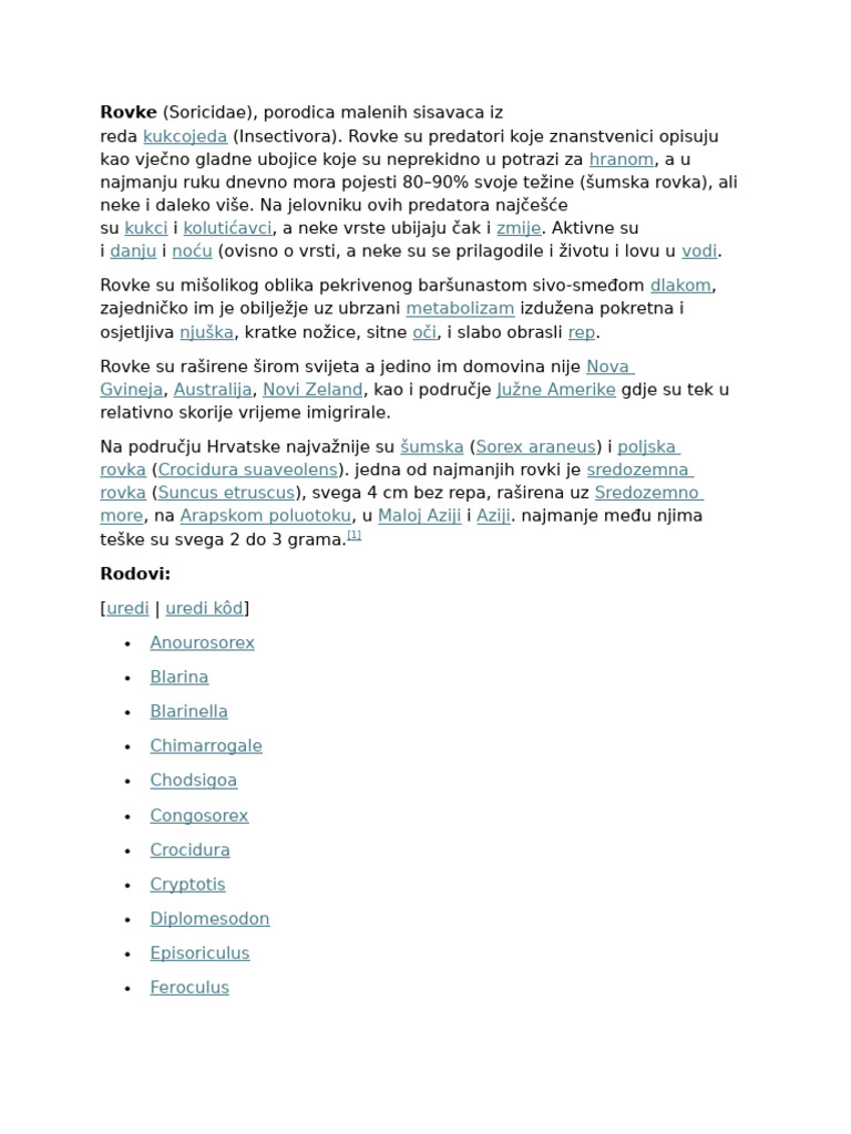 Europska Rovka | PDF