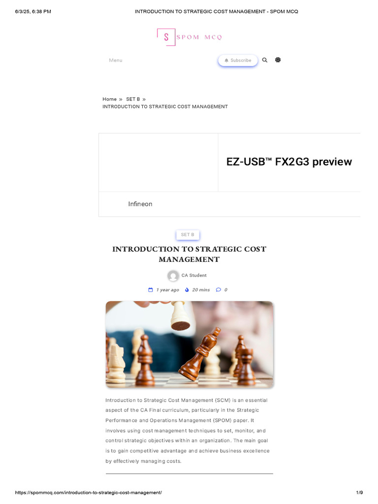 Strategic Cost Management Overview | PDF | Competitive Advantage ...