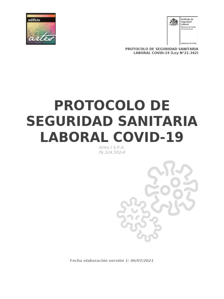 Protocolo de Seguridad Sanitaria Laboral Covid 19 | PDF | Seguridad y ...