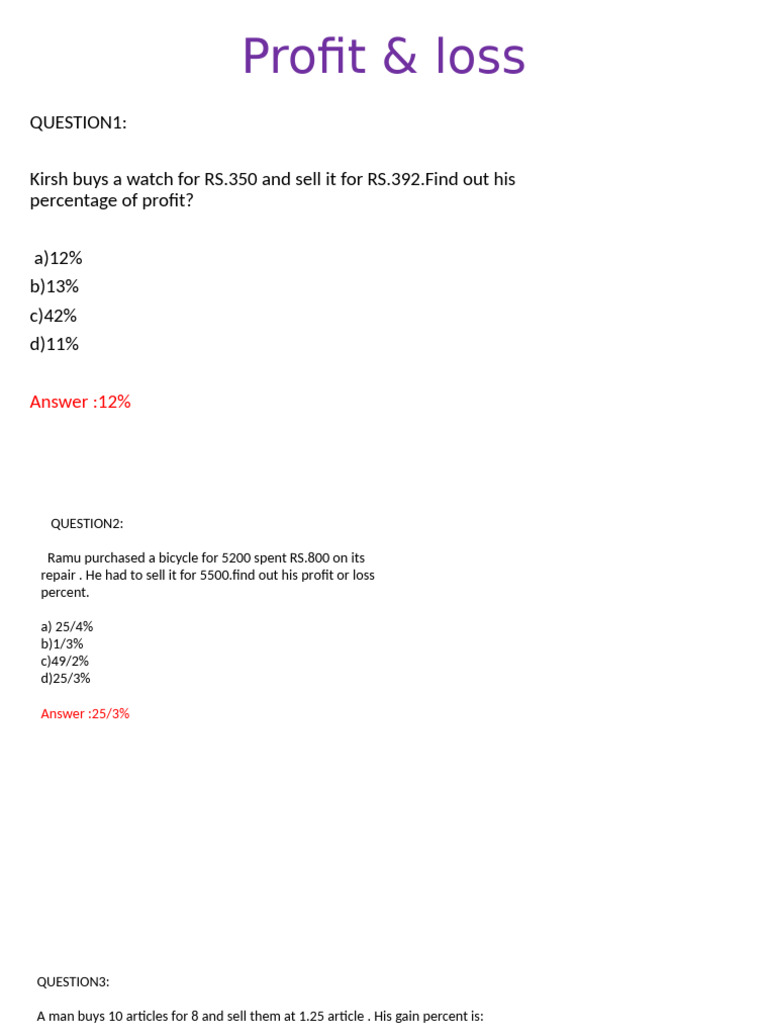 Sreeba Day4 Profit&Loss Partnership | PDF | Prices | Marketing